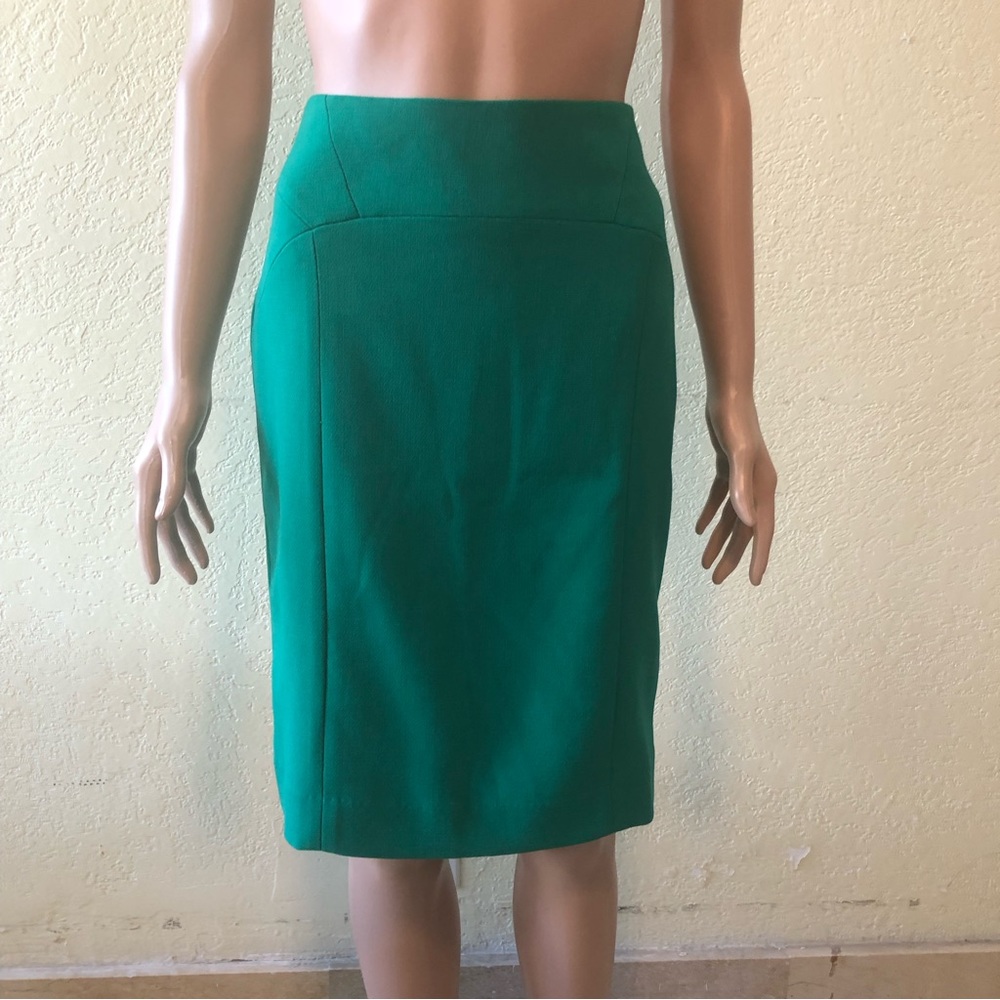The Limited Green Pencil Dress Skirt Women’s Size 4 Emerald Back Zip Knee-High